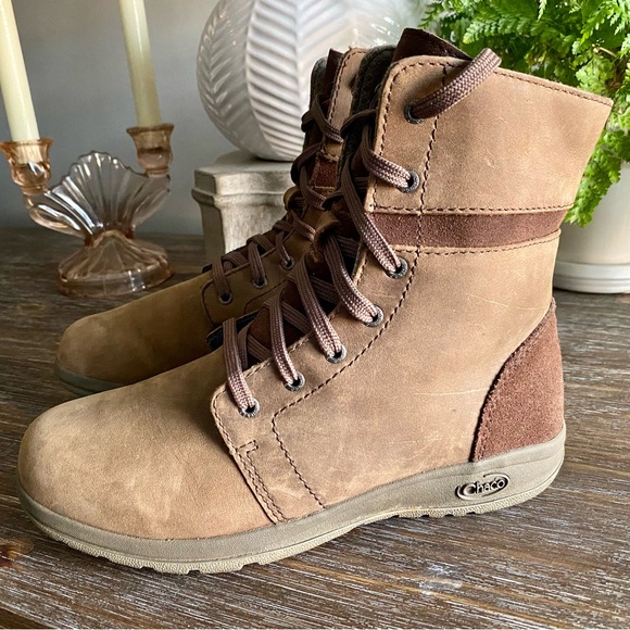 Chaco Shoes - CHACO Women's 5 Leather Natilly Casual Hiking Boots - Chocolate J150162